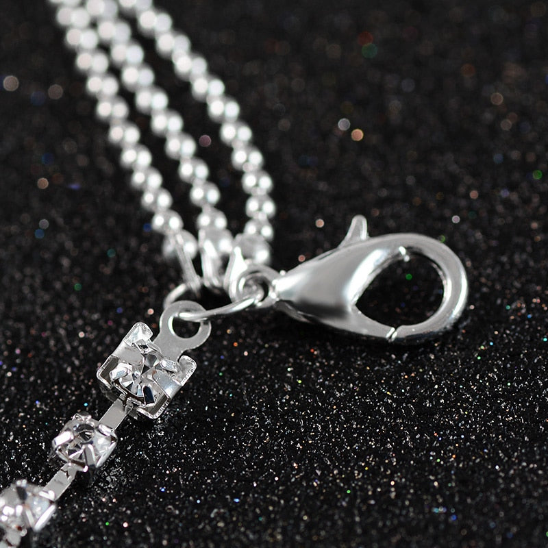 HHYDE 1PC Multilayer Crystal Anklet Foot Chain Summer Bracelet Charm Anklets Beach Foot Wedding Jewelry Gift Enkelbandje