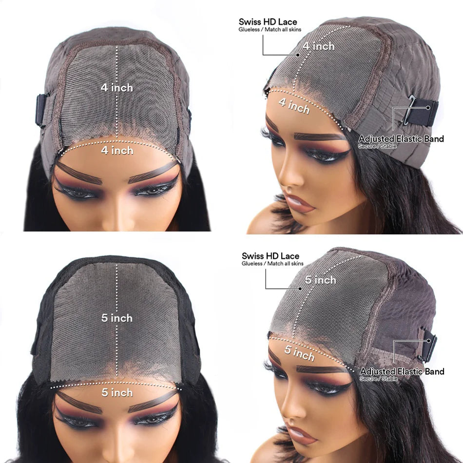 Hd Lace Closure Curly Glueless Wig