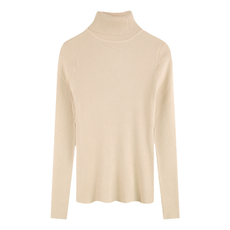 Thickening Inner Wear Skinny Versatile Long Sleeve Thermal Turtleneck Sweater For Women