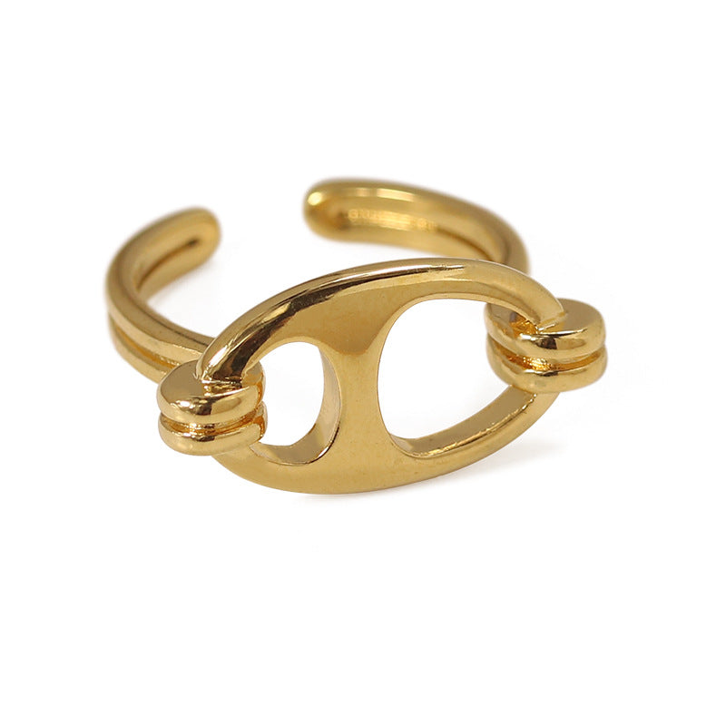 Fashion Pig Nose Net Celebrity Personality Wild Bracelet Ring Female