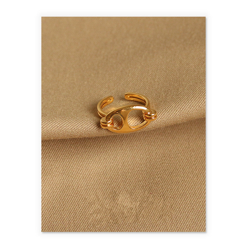 Fashion Pig Nose Net Celebrity Personality Wild Bracelet Ring Female