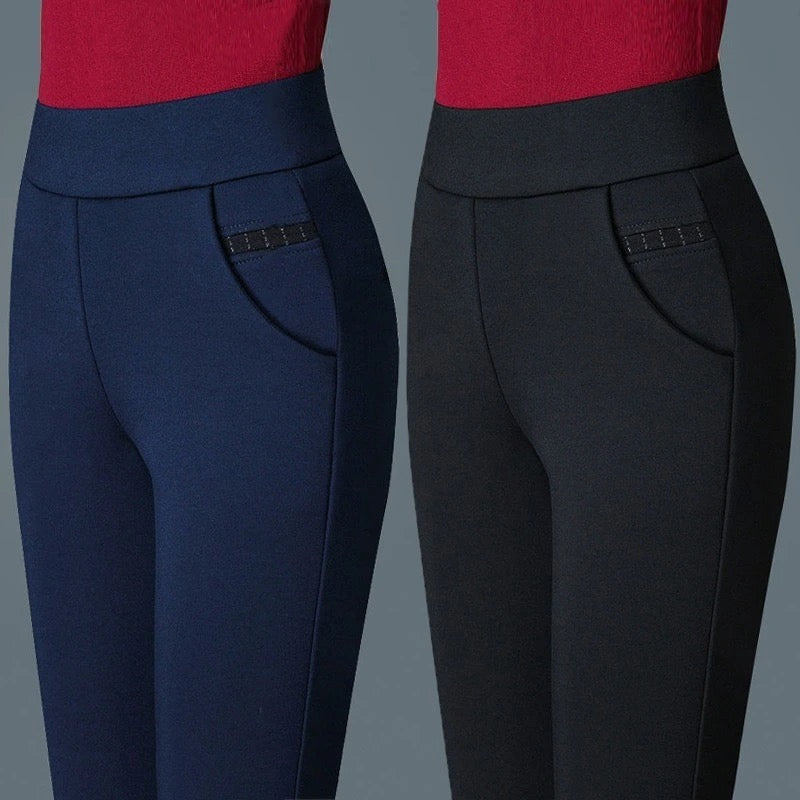 Women Wear Elastic Waist Stretch Long Pants