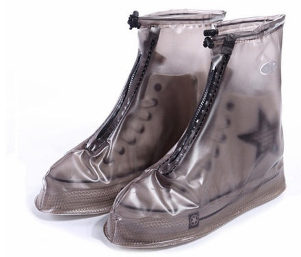 Waterproof and thickened waterproof waterproof waterproof and anti-skid waterproof shoes for men and women on rain