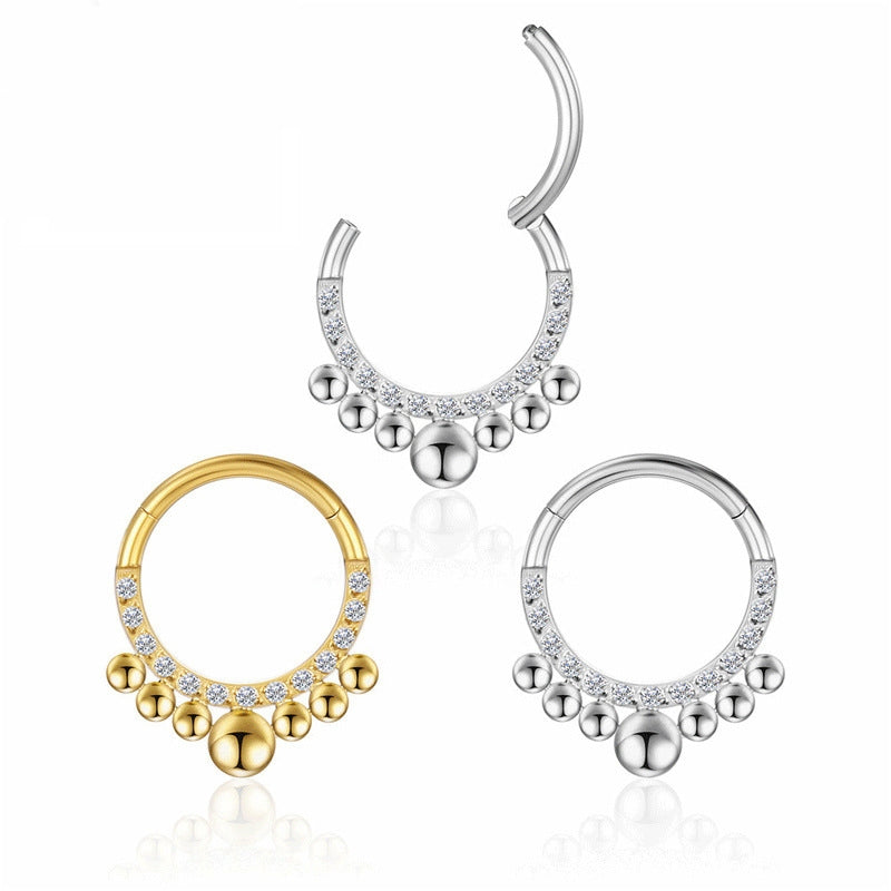 Piercing Jewelry Zircon Nose Ring Closure Ring