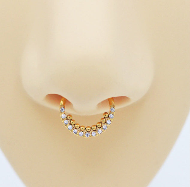 Piercing Jewelry Zircon Nose Ring Closure Ring