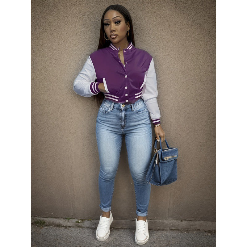 Women's Baseball Uniform Sports Coat Jacket