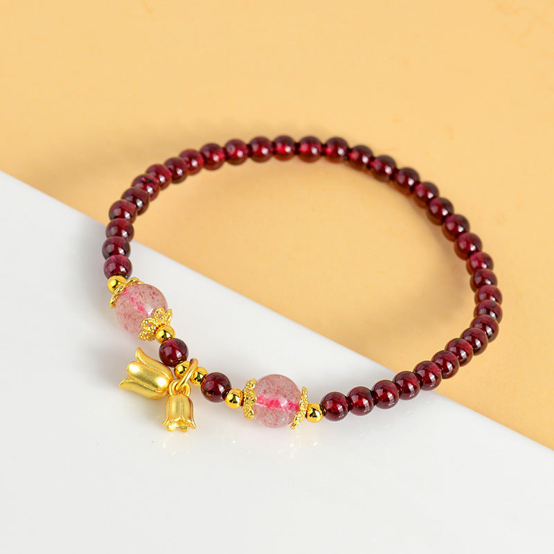 Gourd Bracelet Simple Garnet Bracelet For Women