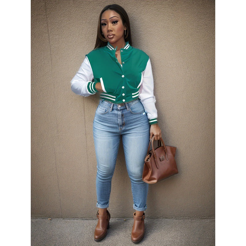 Women's Baseball Uniform Sports Coat Jacket