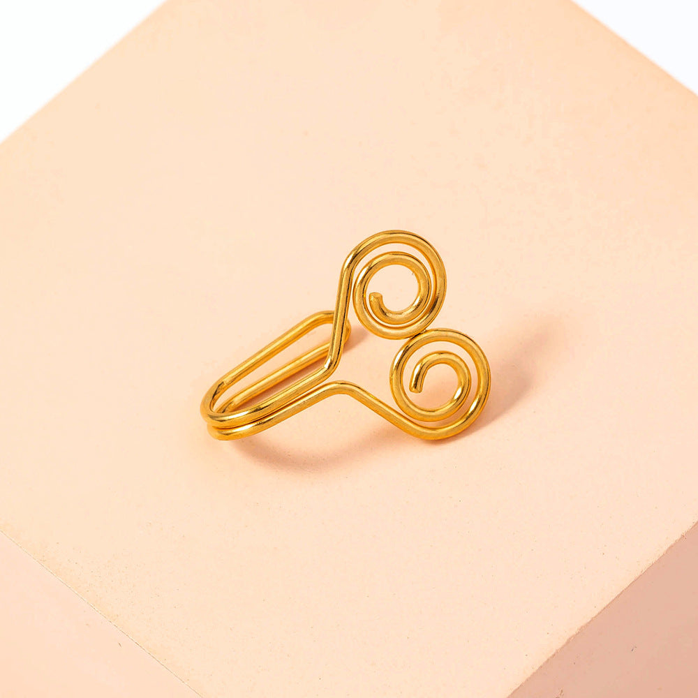 Golden Stainless Steel Nose Nails Simple Non-puncture U-shaped Nose Ring