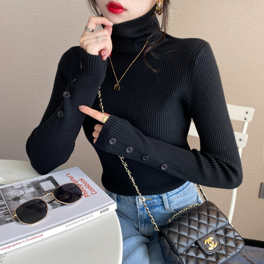 Autumn And Winter Soft Slim Long-sleeved Bottoming Shirt New Thick Warm Sweater Tide