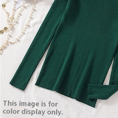 Women's Half Turtleneck Sweater Long Sleeve Pullover Bottoming Shirt