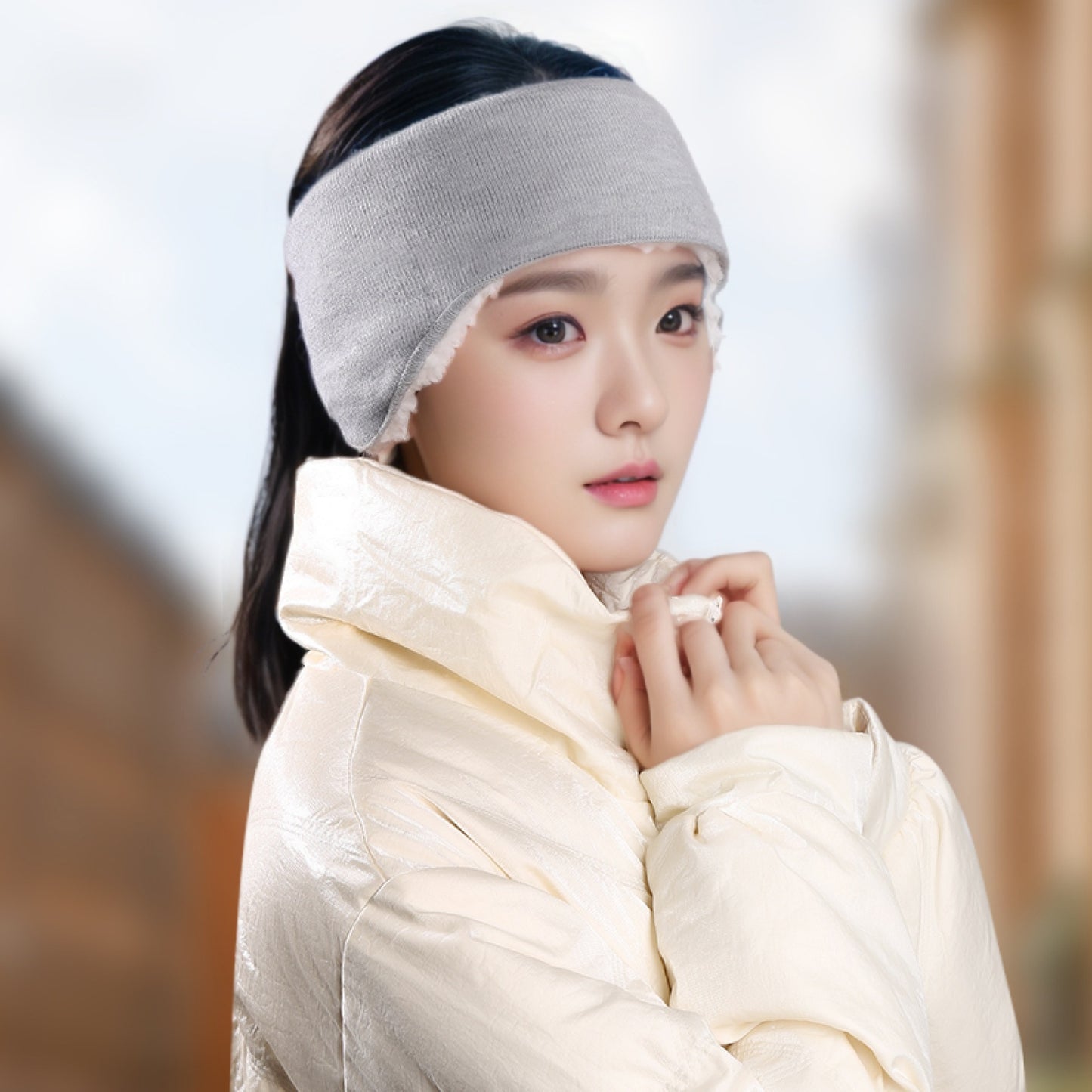 Winter Lamb Fur Ear Muffs For Women