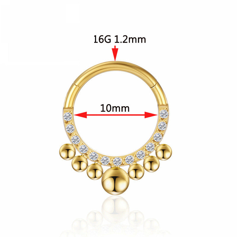 Piercing Jewelry Zircon Nose Ring Closure Ring