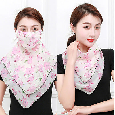 Sunscreen mask silk scarf neck scarf