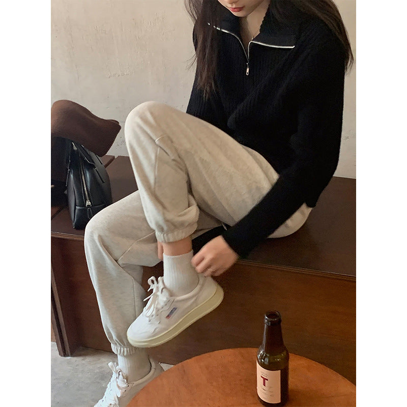 Autumn New Zipper Sweater Sweater For Women Loose Outer Wear