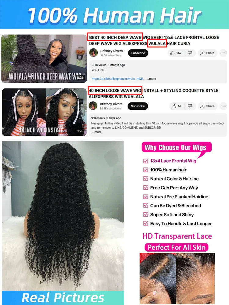 Deep Wave Lace Frontal Wigs