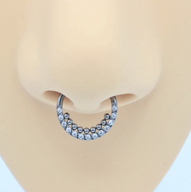 Piercing Jewelry Zircon Nose Ring Closure Ring