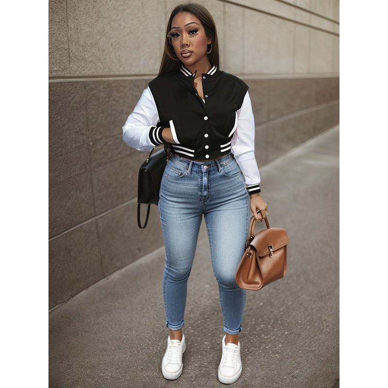 Women's Baseball Uniform Sports Coat Jacket