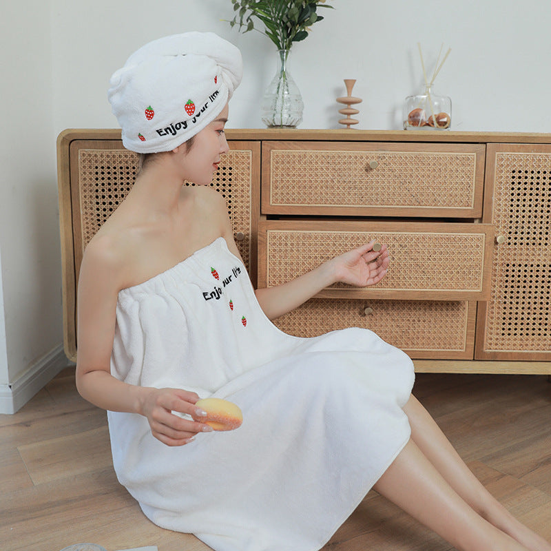 Women Can Wear Absorbent And Quick Drying Coral Velvet Bathrobes