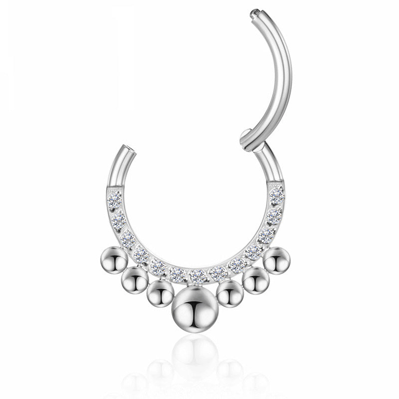 Piercing Jewelry Zircon Nose Ring Closure Ring