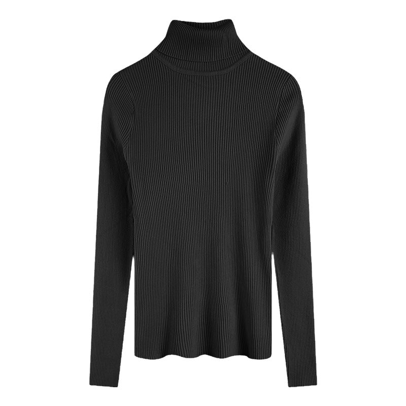 Thickening Inner Wear Skinny Versatile Long Sleeve Thermal Turtleneck Sweater For Women