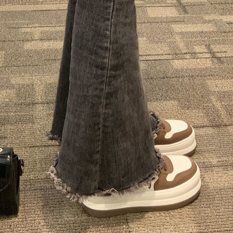 Women's Fashionable And Versatile Star Round Head Heightening Sneakers